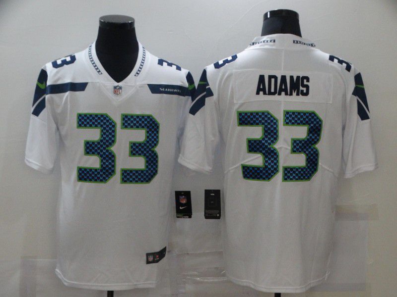 Men Seattle Seahawks #33 Adams White Nike Limited Vapor Untouchable NFL Jerseys->seattle seahawks->NFL Jersey